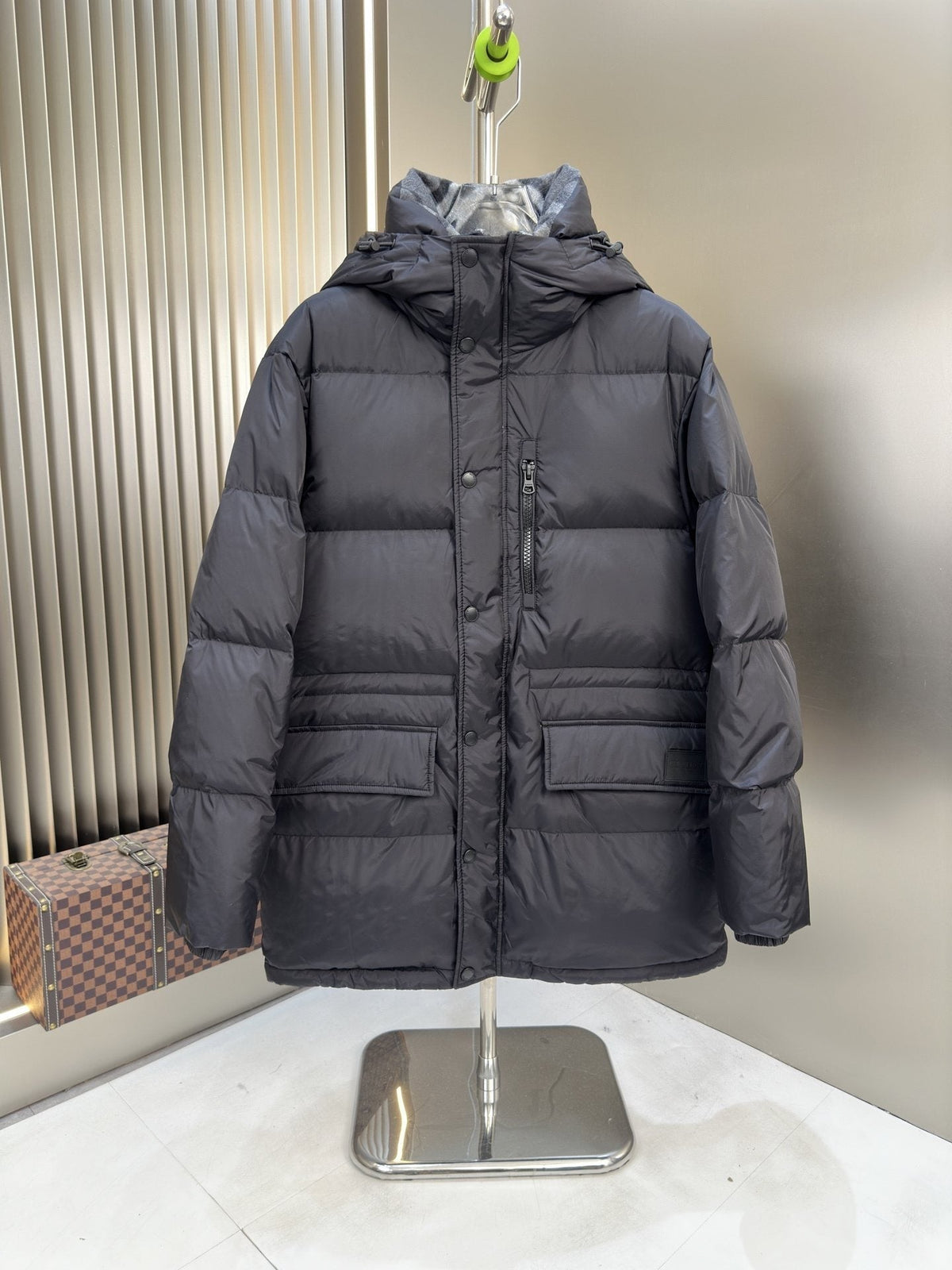 Burberry Black Hooded Quilted Puffer Jacket — hero