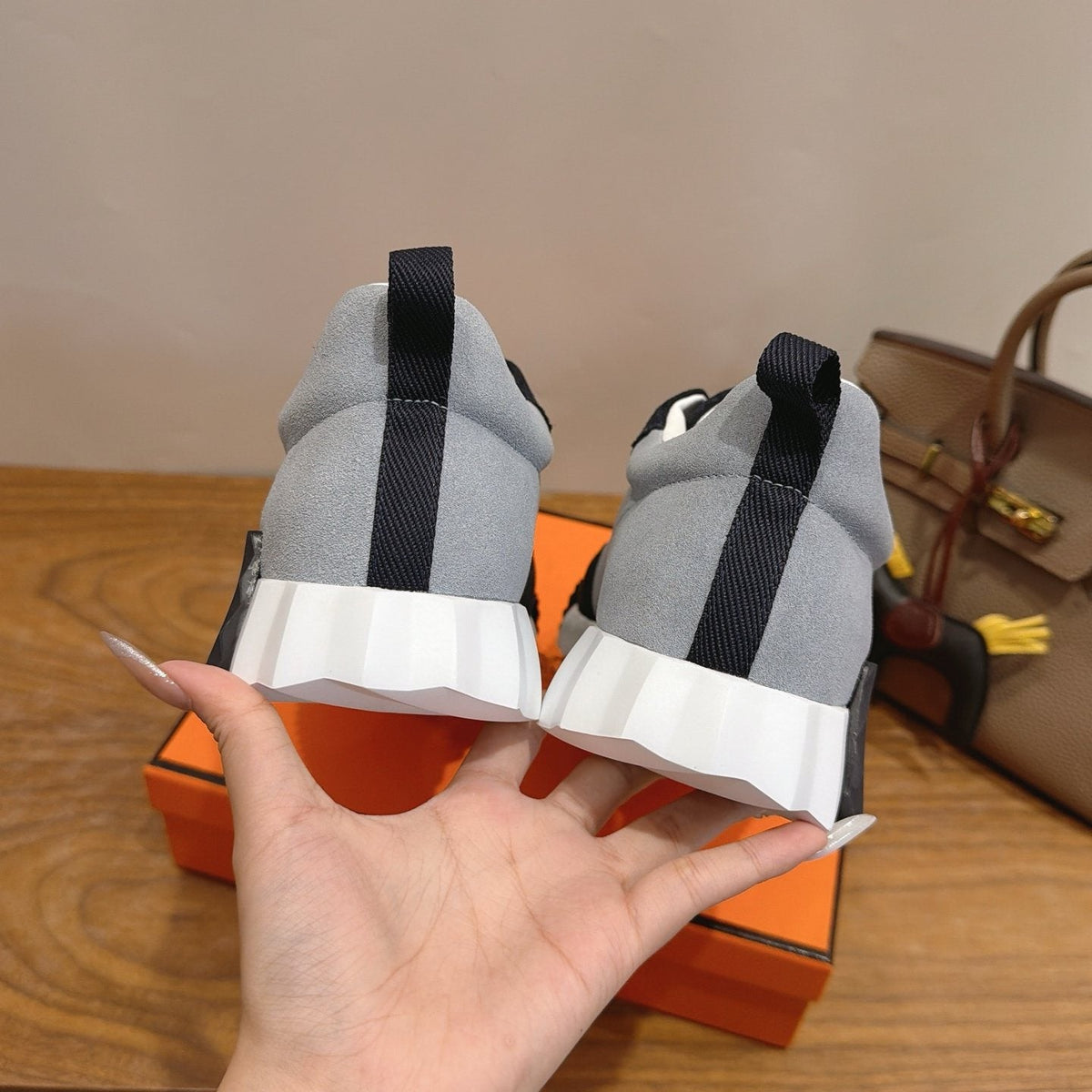 Hermès Paneled Low-Top Sneakers — back