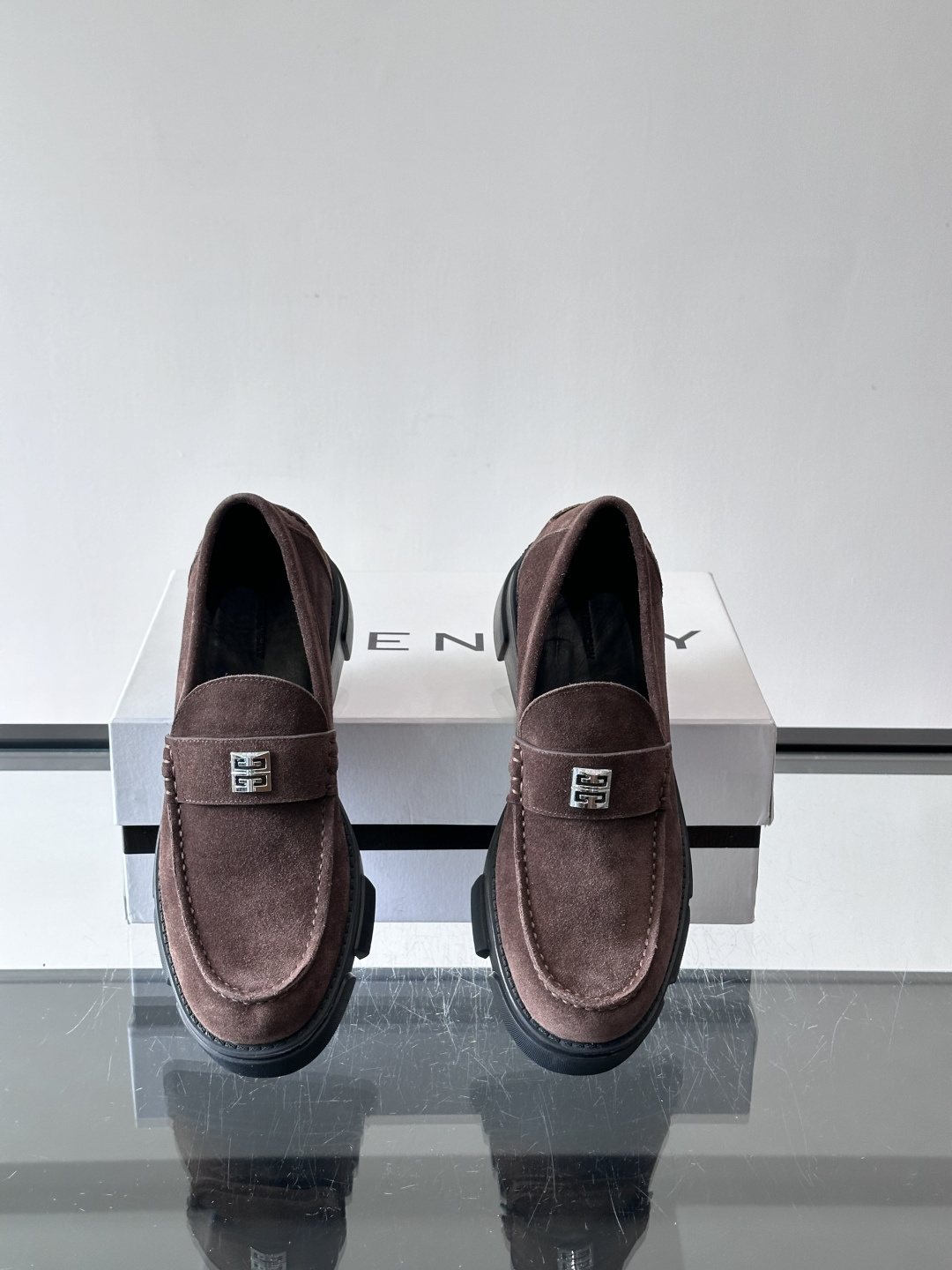 Givenchy Metal-Accent Lug Sole Loafers — front