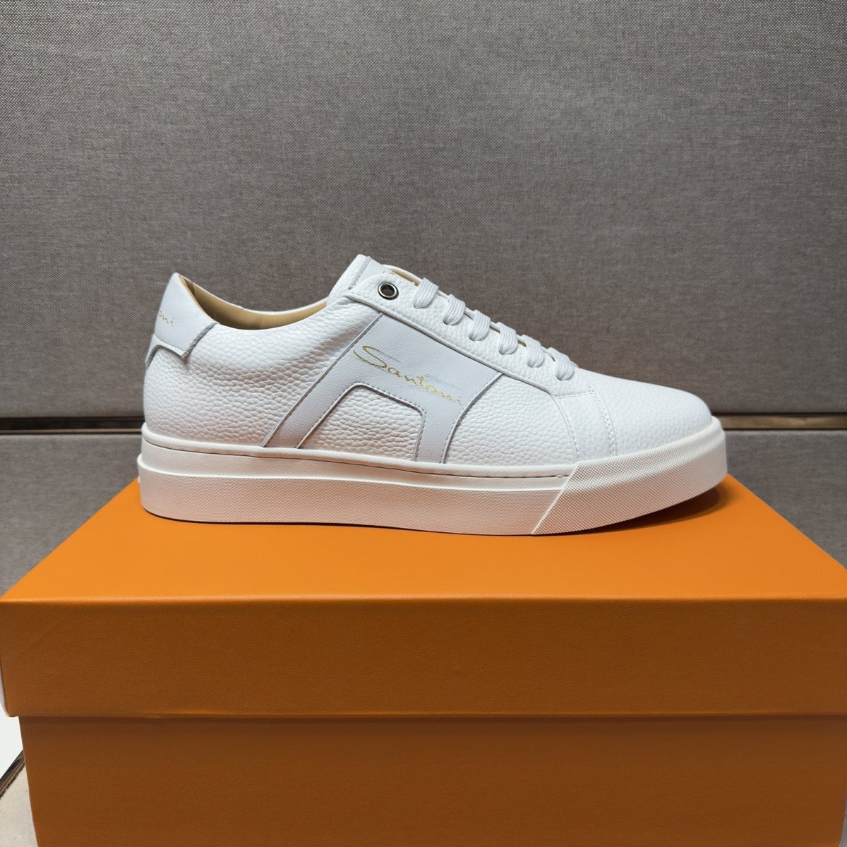 Santoni Textured Low-Top Sneakers — side