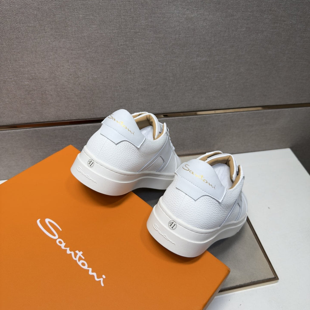 Santoni Textured Low-Top Sneakers — back