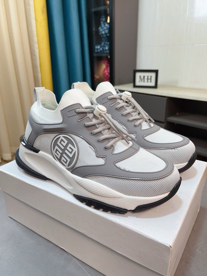 Givenchy Paneled Lace-Up Sneakers — front